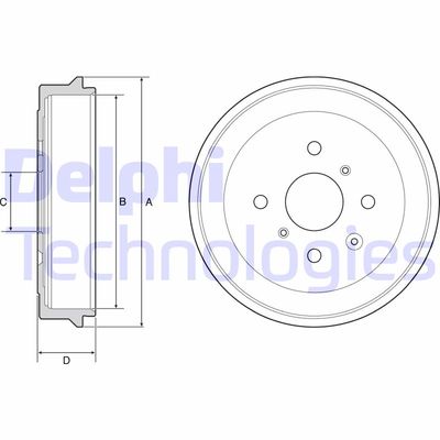 BF506 DELPHI Тормозной барабан