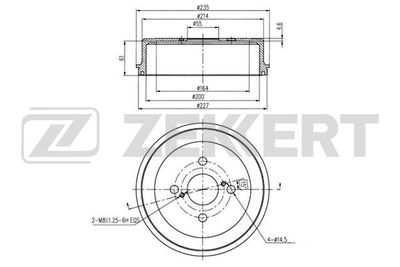 BS5515 ZEKKERT Тормозной барабан