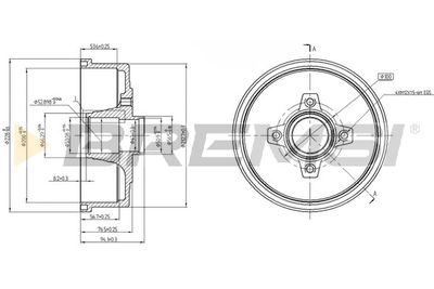 CR5601 BREMSI Тормозной барабан