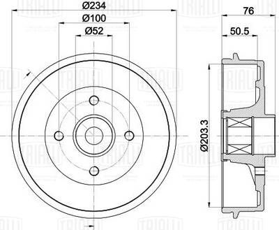 TF051336 TRIALLI Тормозной барабан