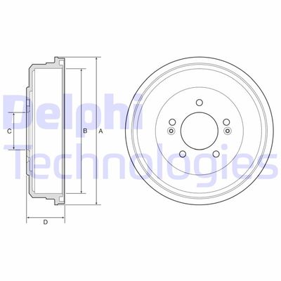 BF599 DELPHI Тормозной барабан