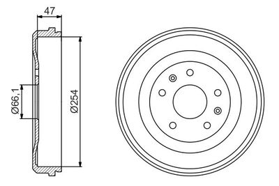 0986477193 BOSCH Тормозной барабан