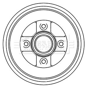 BBR7242 BORG & BECK Тормозной барабан
