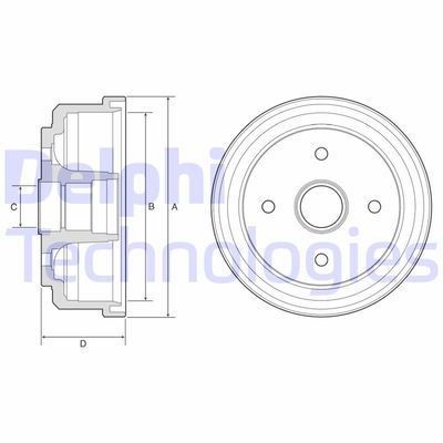 BF507 DELPHI Тормозной барабан