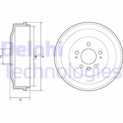 BF558 DELPHI Тормозной барабан