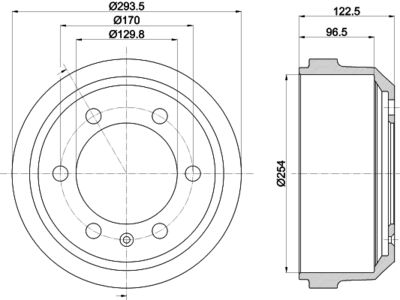 8DT355300091 HELLA Тормозной барабан