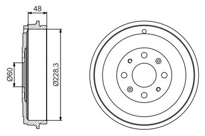 0986477208 BOSCH Тормозной барабан