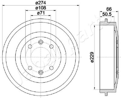 TA0600 JAPANPARTS Тормозной барабан