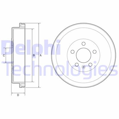 BF634 DELPHI Тормозной барабан