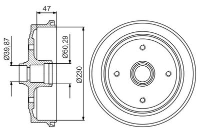 0986477176 BOSCH Тормозной барабан