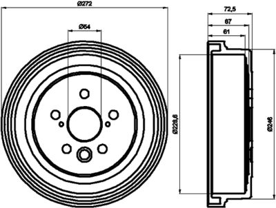 MBD125 MINTEX Тормозной барабан