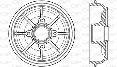 BAD908630 OPEN PARTS Тормозной барабан