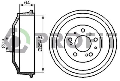 50200008 PROFIT Тормозной барабан