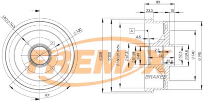 BD3030 FREMAX Тормозной барабан