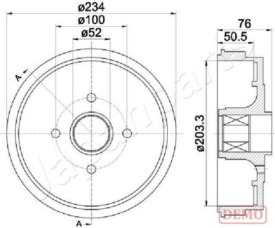 TA0409C JAPANPARTS Тормозной барабан