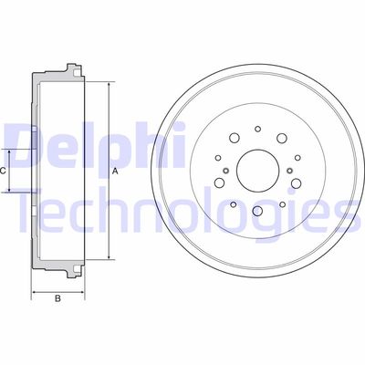 BF545 DELPHI Тормозной барабан