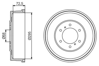 0986477215 BOSCH Тормозной барабан