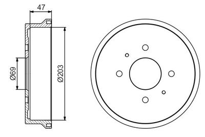 0986477235 BOSCH Тормозной барабан