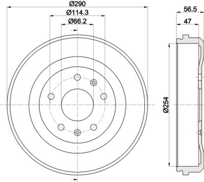 MBD281 MINTEX Тормозной барабан