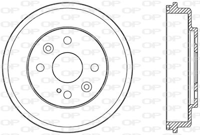 BAD908510 OPEN PARTS Тормозной барабан