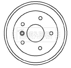 BBR7022 BORG & BECK Тормозной барабан