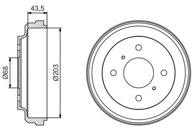 0986477198 BOSCH Тормозной барабан