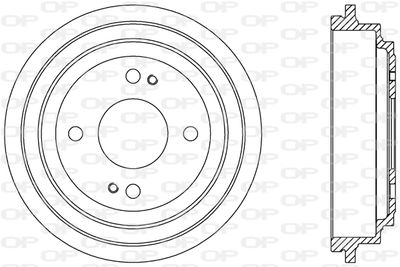 BAD908010 OPEN PARTS Тормозной барабан