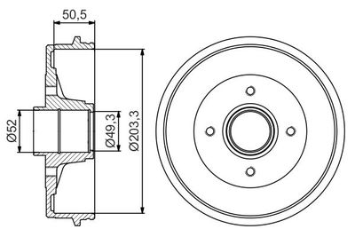 0986477210 BOSCH Тормозной барабан