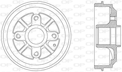 BAD902730 OPEN PARTS Тормозной барабан