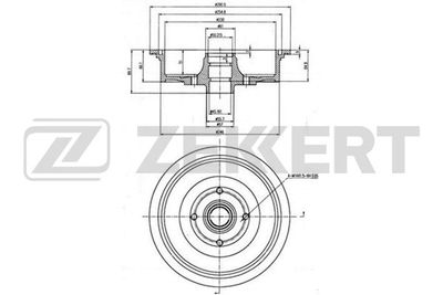 BS5452 ZEKKERT Тормозной барабан