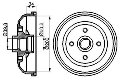 0986477056 BOSCH Тормозной барабан