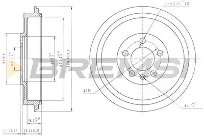 CR5500 BREMSI Тормозной барабан