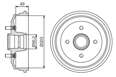 0986477226 BOSCH Тормозной барабан