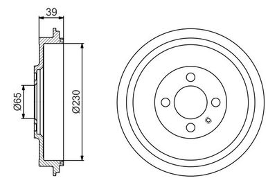 0986477194 BOSCH Тормозной барабан