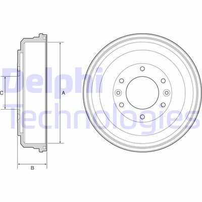 BF555 DELPHI Тормозной барабан