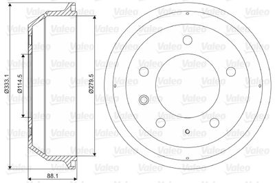 237004 VALEO Тормозной барабан