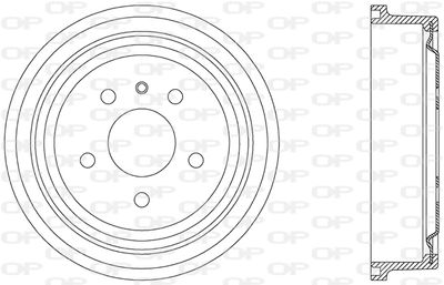 BAD905020 OPEN PARTS Тормозной барабан