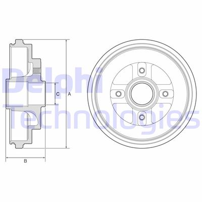 BF630 DELPHI Тормозной барабан