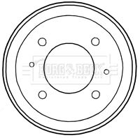 BBR7197 BORG & BECK Тормозной барабан