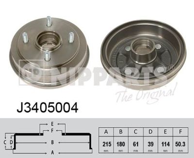 J3405004 NIPPARTS Тормозной барабан