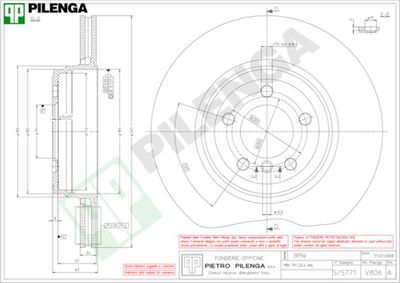 V806 PILENGA Тормозной диск