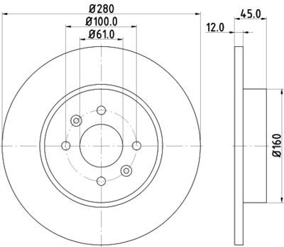 MDC2094 MINTEX Тормозной диск