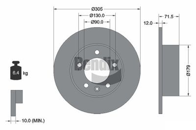 BDS1024 BENDIX Braking Тормозной диск