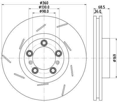 8DD355133661 HELLA PAGID Тормозной диск