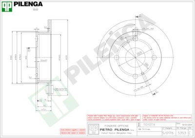 5353 PILENGA Тормозной диск