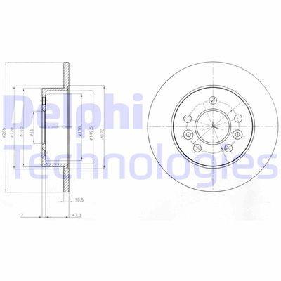 BG3552 DELPHI Тормозной диск