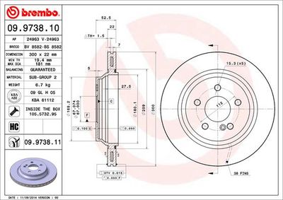 BS8582 BRECO Тормозной диск