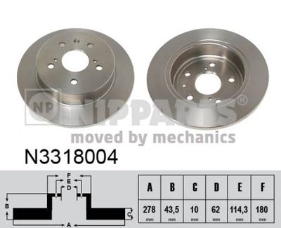 N3318004 NIPPARTS Тормозной диск