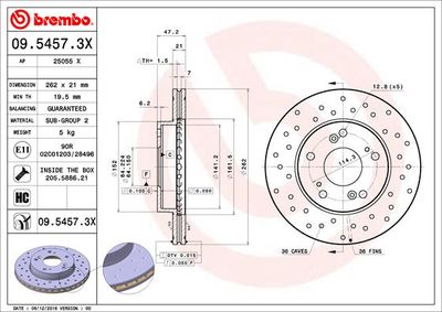 0954573X BREMBO Тормозной диск