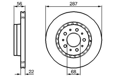 0986478388 BOSCH Тормозной диск